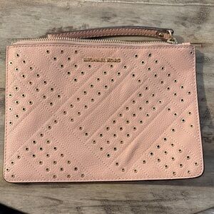 Michael Kors Blush Perforated Wristlet